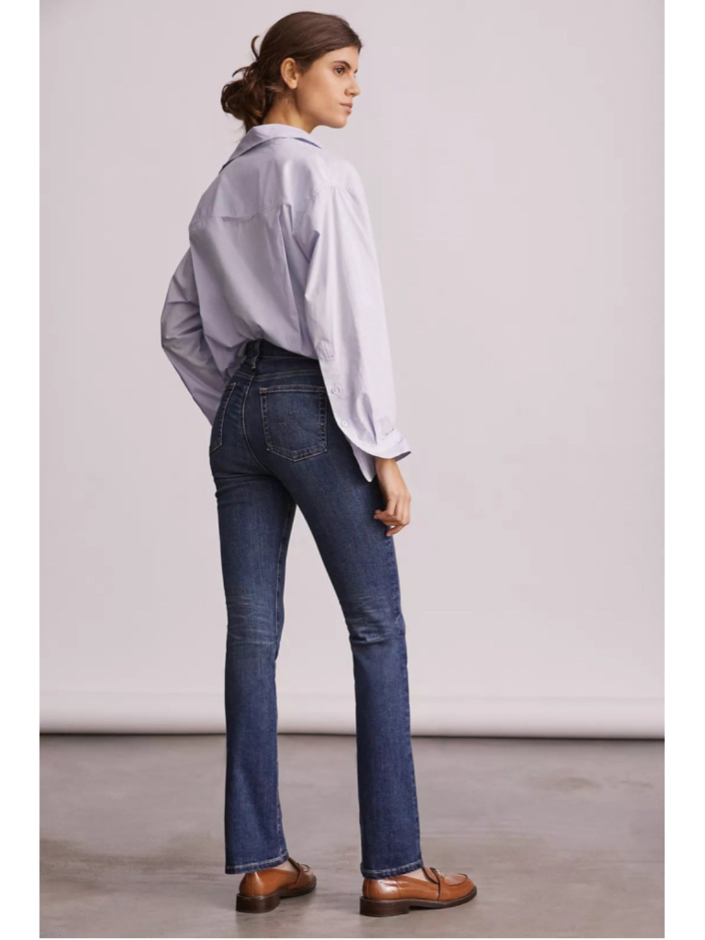 AG Adriano Goldschmied Stevie Ankle Jeans 30 Slim Straight Medium Wash Stretch - Picture 3 of 10
